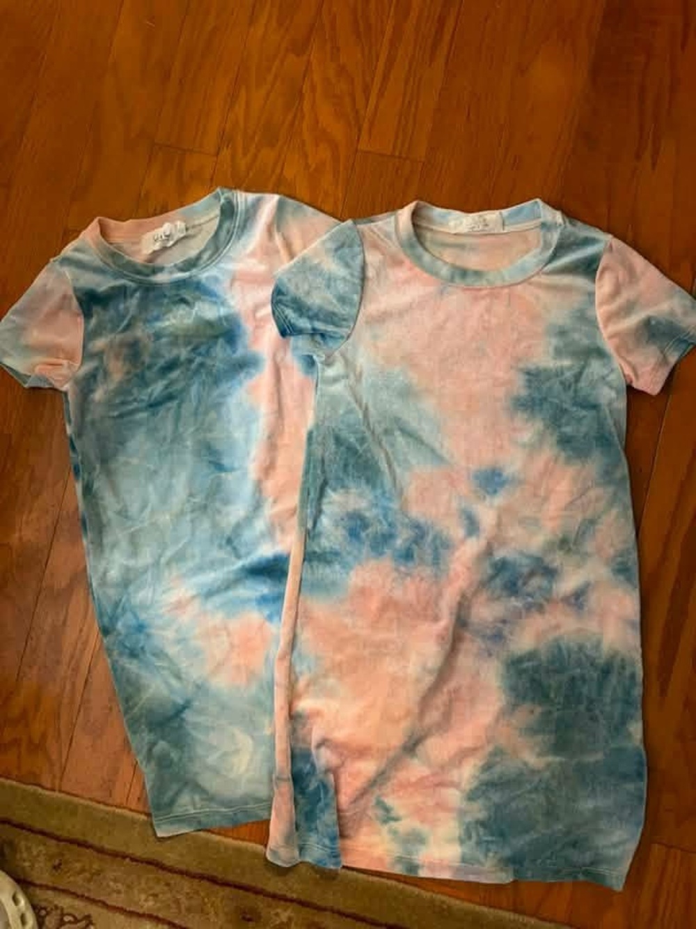 Sadie & Sage Tie Dye Velvet Dress Blue Pink Size S 6/7 or M 8/10